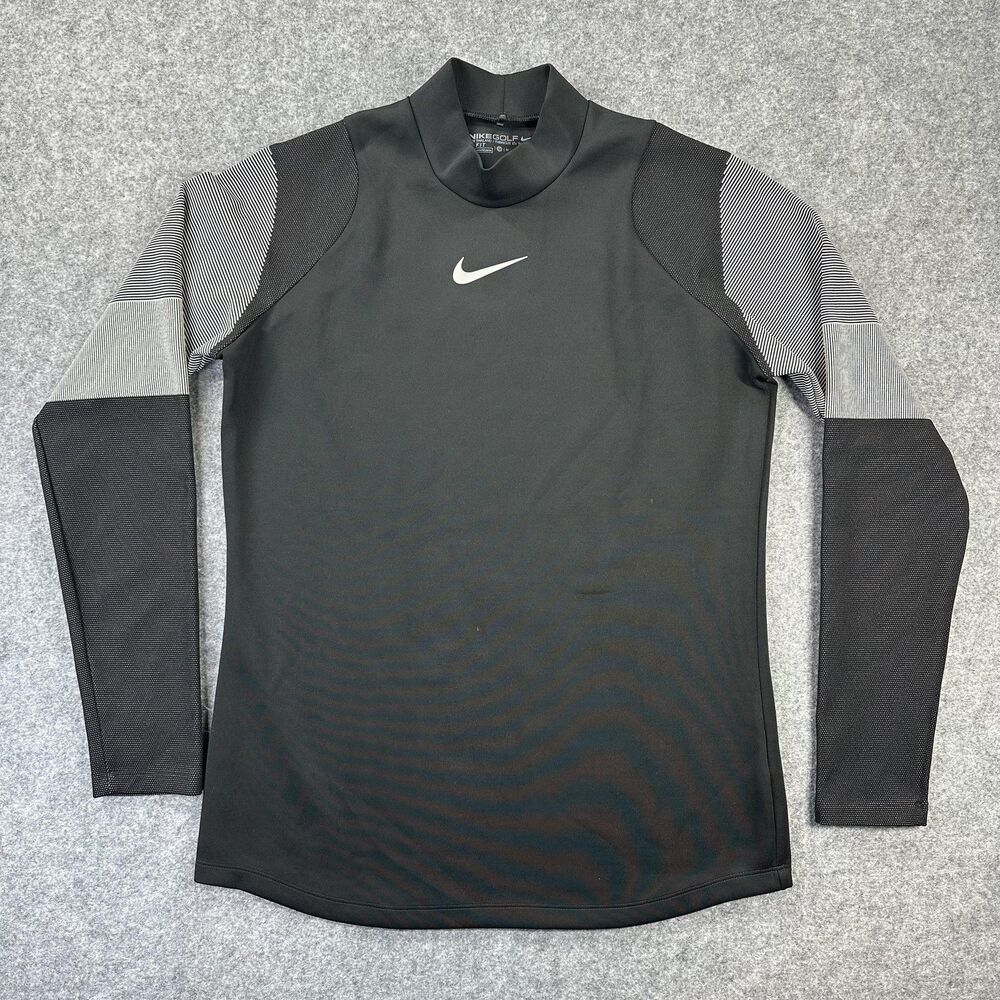 Charlotte 49ers Shirt Mens Medium Black NCAA Golf Nike Dri-FIT Mock Neck